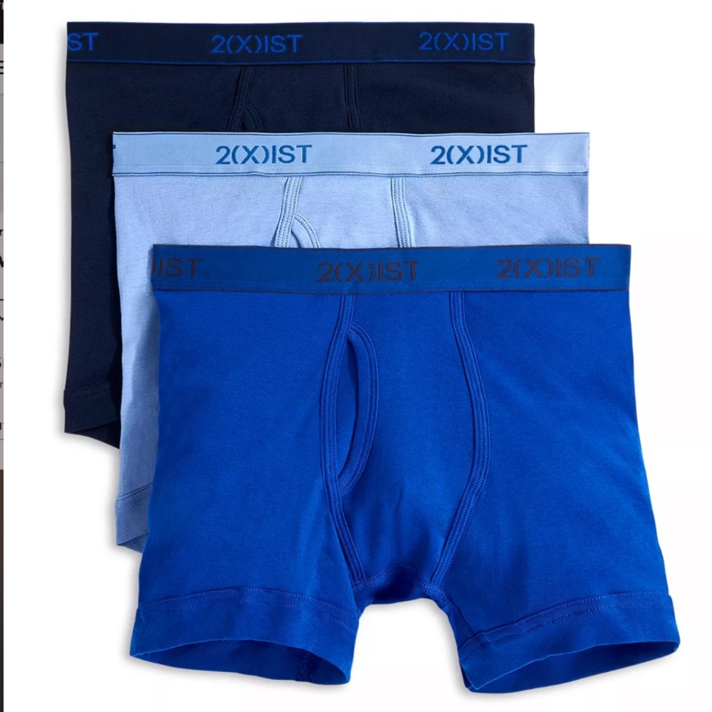 2(X)IST Boxer Briefs, Pack of 3, Navy/Cobalt